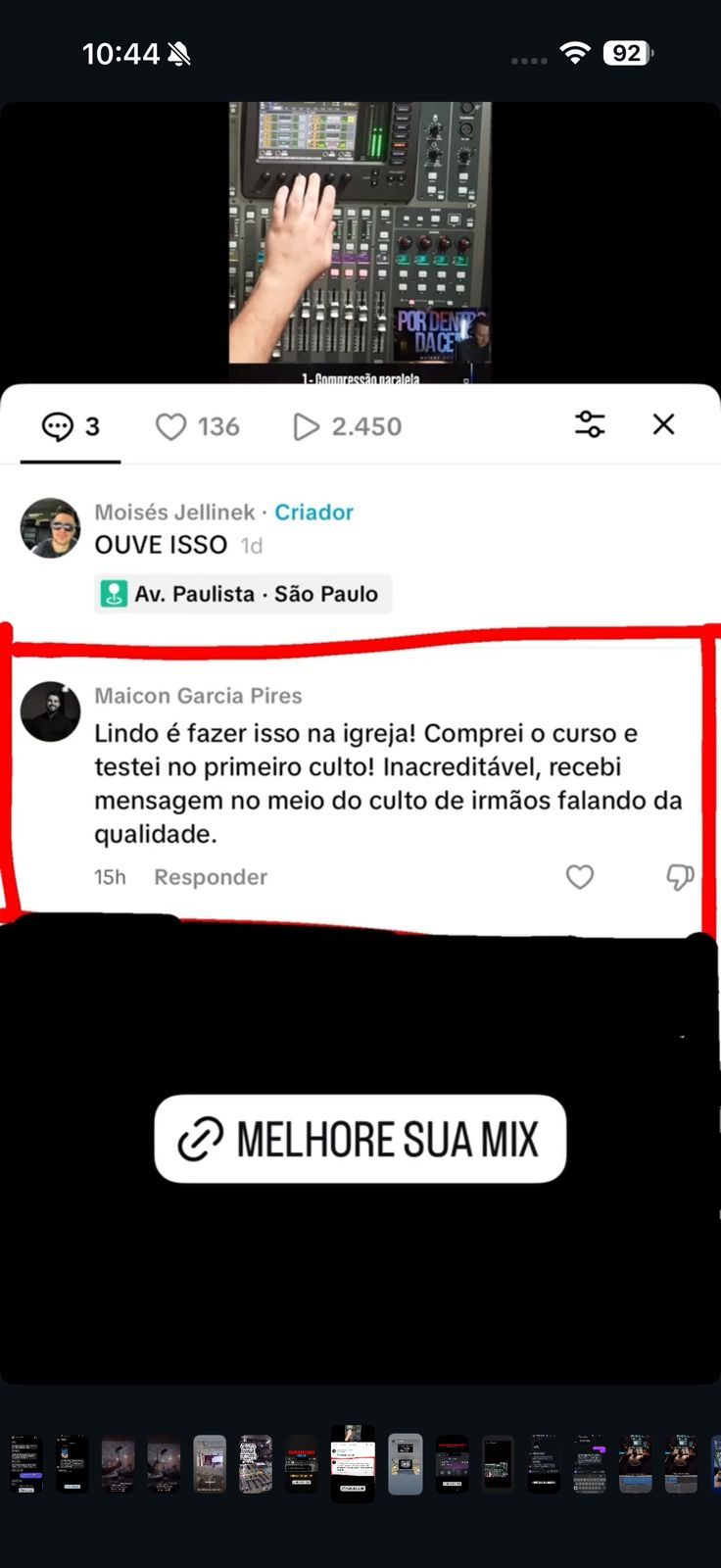 Relato de aluno